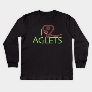 I Love Aglets Kids Long Sleeve T-Shirt